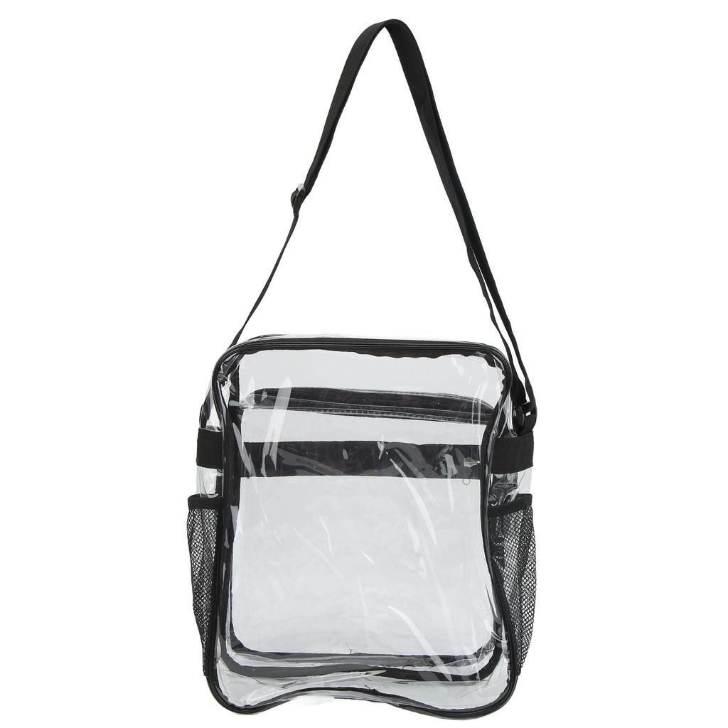 Clear Messenger Bag PVC Waterproof Visible Zipper Design Crossbody Tote Shoulder Bag for Travel