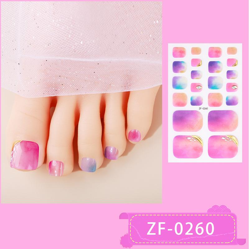 New Toe Nail Stickers 3D Manicure Stickers Toenail Bronzing Imitation Diamond Girl Cute Nail Polish Film Manicure Stickers