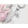 Bows Keyring Creative Car Key Chain Heart Keychain Braided Rope Keychain Ornament Plush Pompoms Bag Charm for Backpack