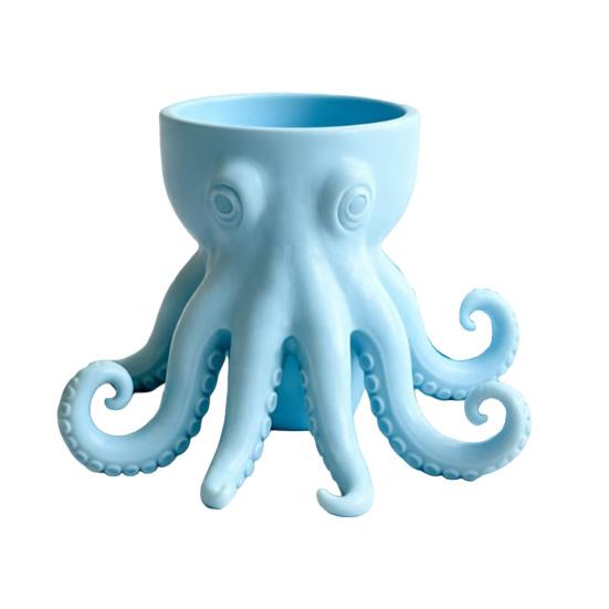 Yousheng 3D Printed Octopus Planter Nautical Octopus Tentacle Flower Pot for Desk Home Decor Ocean Animal Planter for Small S