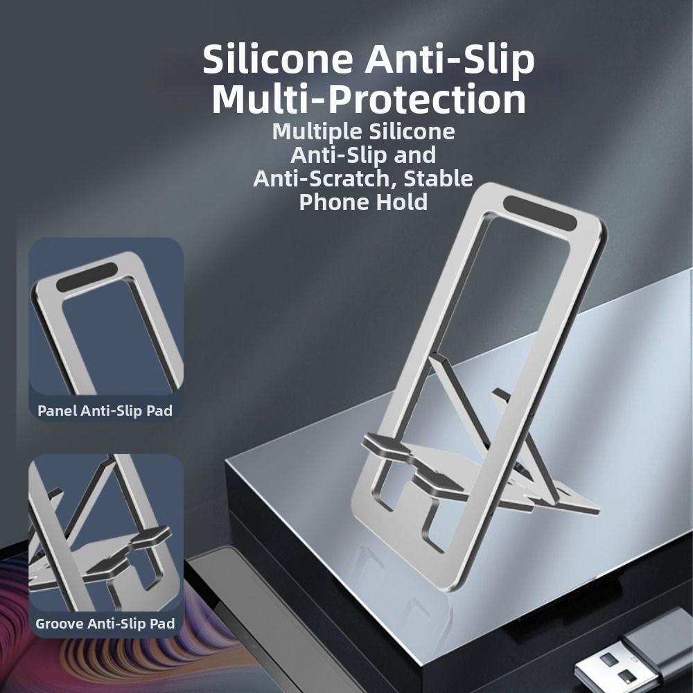 Metal Foldable Phone Stand Thin Mobile Phone Support Desk Cell Phone Holder  Travel Office