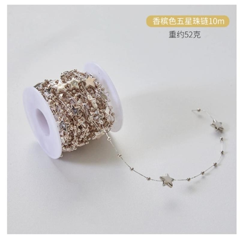 Christmas Decoration Fishing Line Artificial Pearls Beads Chain Garland Wedding Party Decoration DIY Christmas Tree Decoration