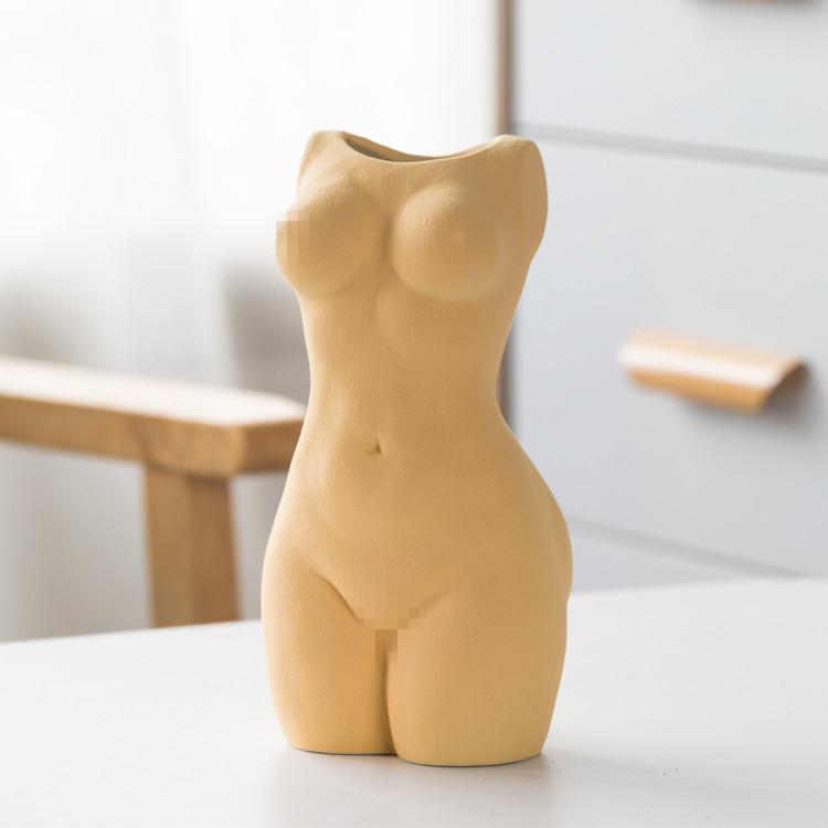 Mini-Körperkunst-Design-Blumentopf, nackte weibliche Skulptur, Blumenvase, kreativer Blumentopf, Pflanzmaschine, Heimgas, moderne Heimdekoration