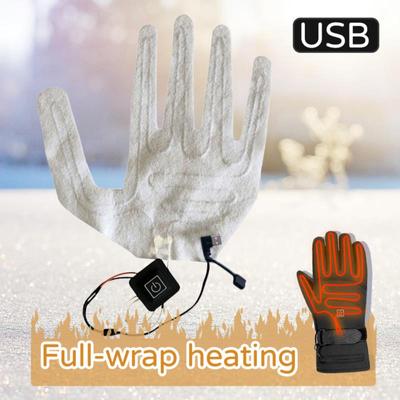 Usb Heated Gloves Winter Warm Five-Finger Gloves Heating Pad Electric Heating