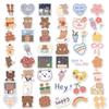 102pcs Small Fresh Style Cute Bear Stickers For Diary Fridge Suitcase Decoration
