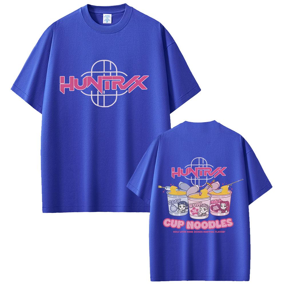 

Movie Kpop Devil Hunter Pattern T-shirt Kawaii Rumi Mira Zoey Eat Ramen Print T-shirt Men s and Women s Cartoon Casual Funny T-shirt 6XL