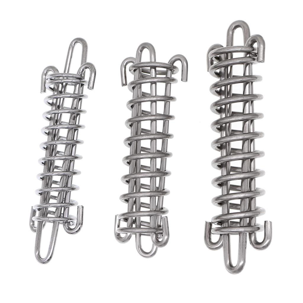 Dog Leash Metal Shock Absorbing Spring Chew Proof Dog Chain Camping Tent Spring Buckle Set Spring Porch Spring Buckle