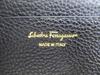 Authentic Salvatore Ferragamo Gancini Black Leather Round Zip Bifold Wallet #8762  Refurbished