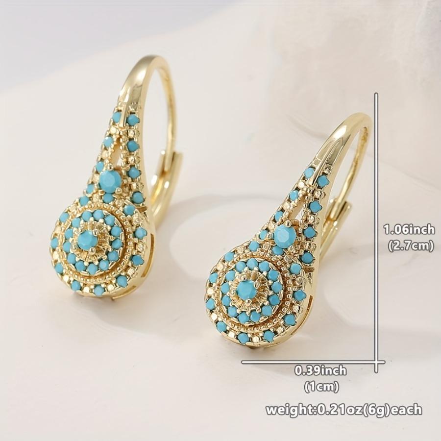 [Chic Stylish Earrings] Chic Stylish Faux Turquoise Earrings for Women | Everyday Wear, Special Events | Valentine's Day Gift