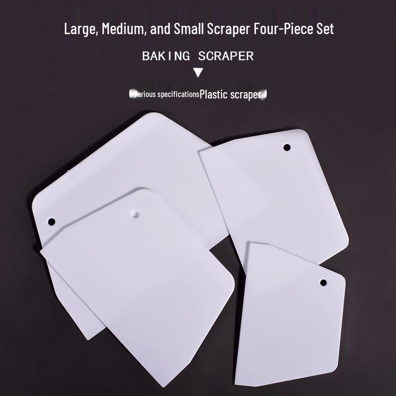 Plastic Dough & Cake Scraper Set