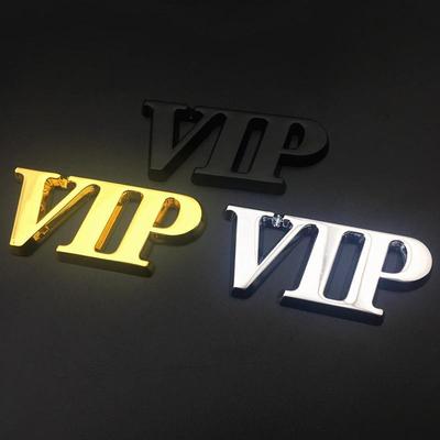 Özel VIP Araba Logosu Metal Bagaj Kapağı Sticker Yan Dekoratif Amblem