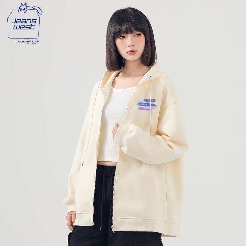 Sweat zippé à capuche lourd pour femme JEANSWEST CLUB
