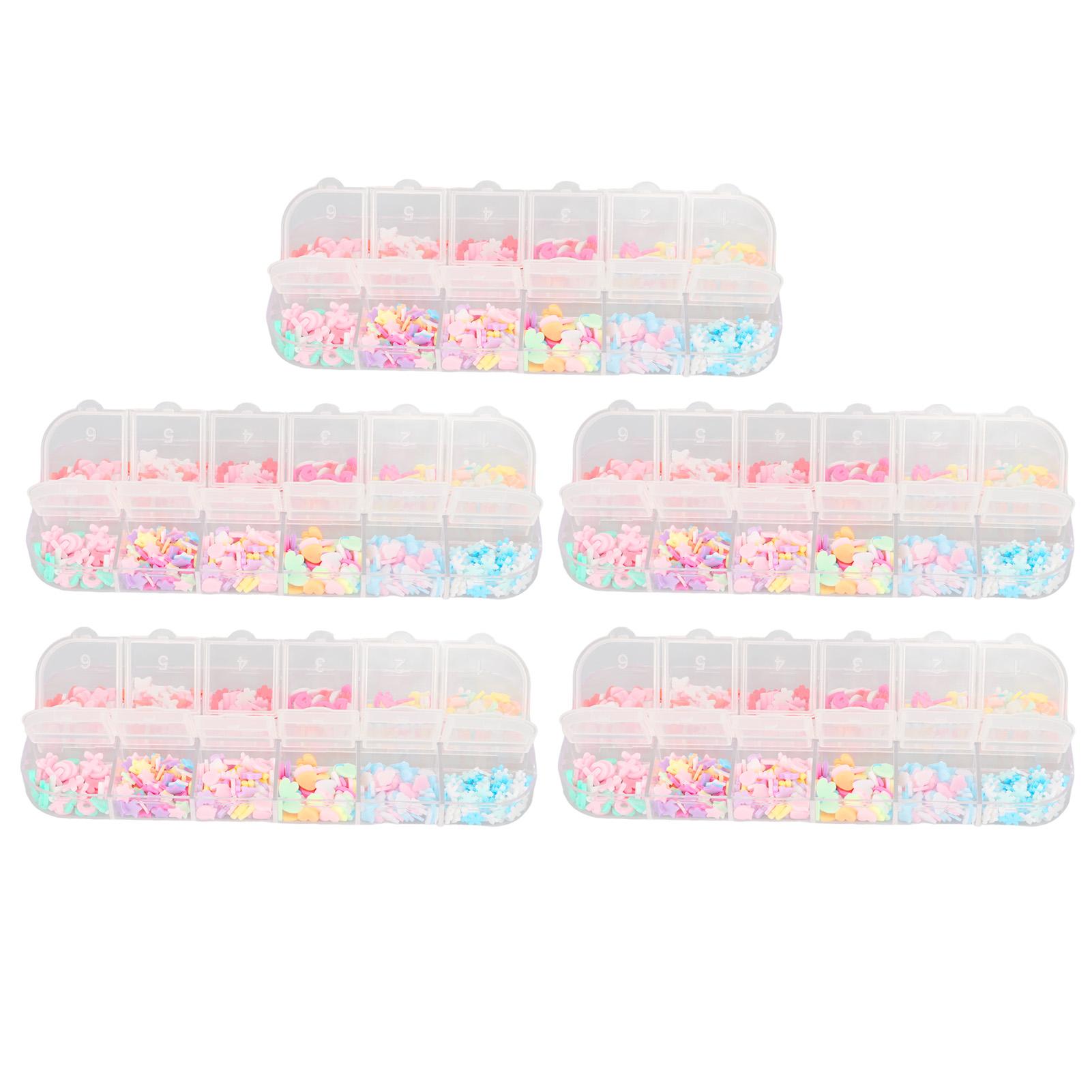 

Шарм для нейл-арта Резиновый 12 видов Разноцветный Сердце Звезда Цветочный узор для DIY украшения