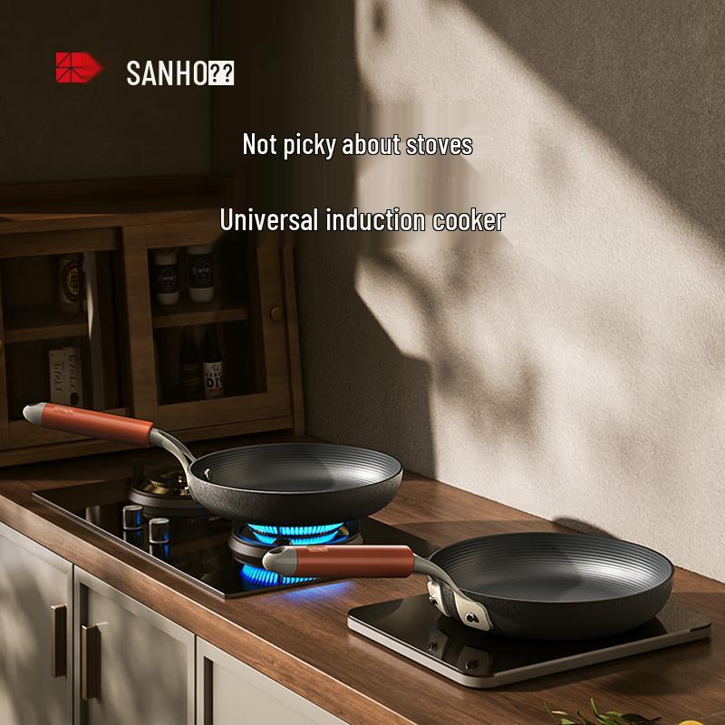 SANHO Rust-Resistant Cast Iron Non-Stick Frying Pan