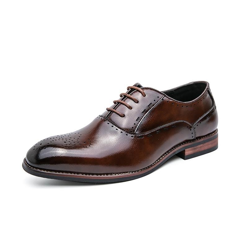 High Quality Leather Business Formal Shoes 2024 Classic Italian Casual Dress Shoes Men Elegant Office Formal Oxford Shoes