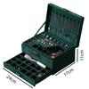 Green Velvet  Jewelry Storage Box for Women 2026 New High-end Exquisite Large Capacity Travel Jewelry Bag Jewelry Box Organizer