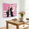1PC The Rookie TV Show Tapestry Lucy Chen  Tim Bradford Print Pink American Flag Wall Hanging Art for Room Decor