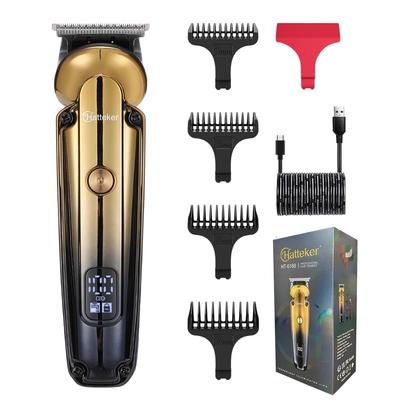 HATTEKER HT-6168 Premium ABS-Gehäuse 0 mm Lücke T-Klinge Ausdünnen für Friseure 0 mm Haarschneider Trimmer Kabelloses Haarpflegeset Barttrimmen & Styling