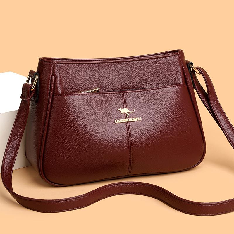 Spring and summer new simple and versatile texture single shoulder oblique span middle-aged mother bag women's popular fashion commuter bag