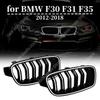 Gloss Black Dual Slat LED Grille for BMW 3 Series F30 F31 F35 318i 320i 328i 330i 335i 340i Etc 2012-2019 Racing Grill BodykitsGood Product