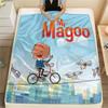 Mr. Magoo Printed Flannel Blanket, soft throw for bedroom sofa, washable, Christmas present, great gift.