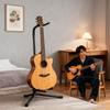 Verstellbarer faltbarer Gitarrenständer mit stabilem Halt und langlebiger schwarzer Oberfläche für Akustik-, E-Gitarren, Bass und Banjo, (Groß)