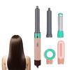 5-i-1 hårfønersett med 5 tilbehør 600W profesjonell elektrisk hårstyler tørketrommel krølltang rettetang bærbar reise hårstyling for kvinner