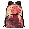 NARUTO Anime Children Rucksack Spacious Multi Compartment Wear Resistant School Daily Backpack for Boys Girls 6-10 Years Old