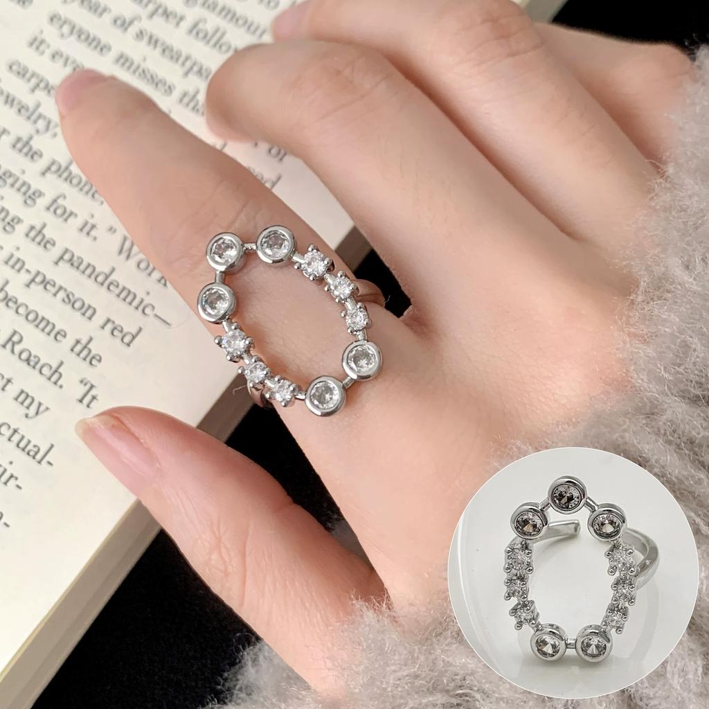 925 Silver Rings for Women Couple Minimalist Handmade Simple Blue Stone Star Ring Party Jewelry Gift Prevent Allergy