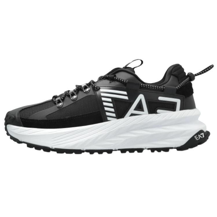 Emporio Armani EA7 Round Toe Lace-Up Low-Top Casual Shoes Men sneakers Black X8X230XK439K485 39