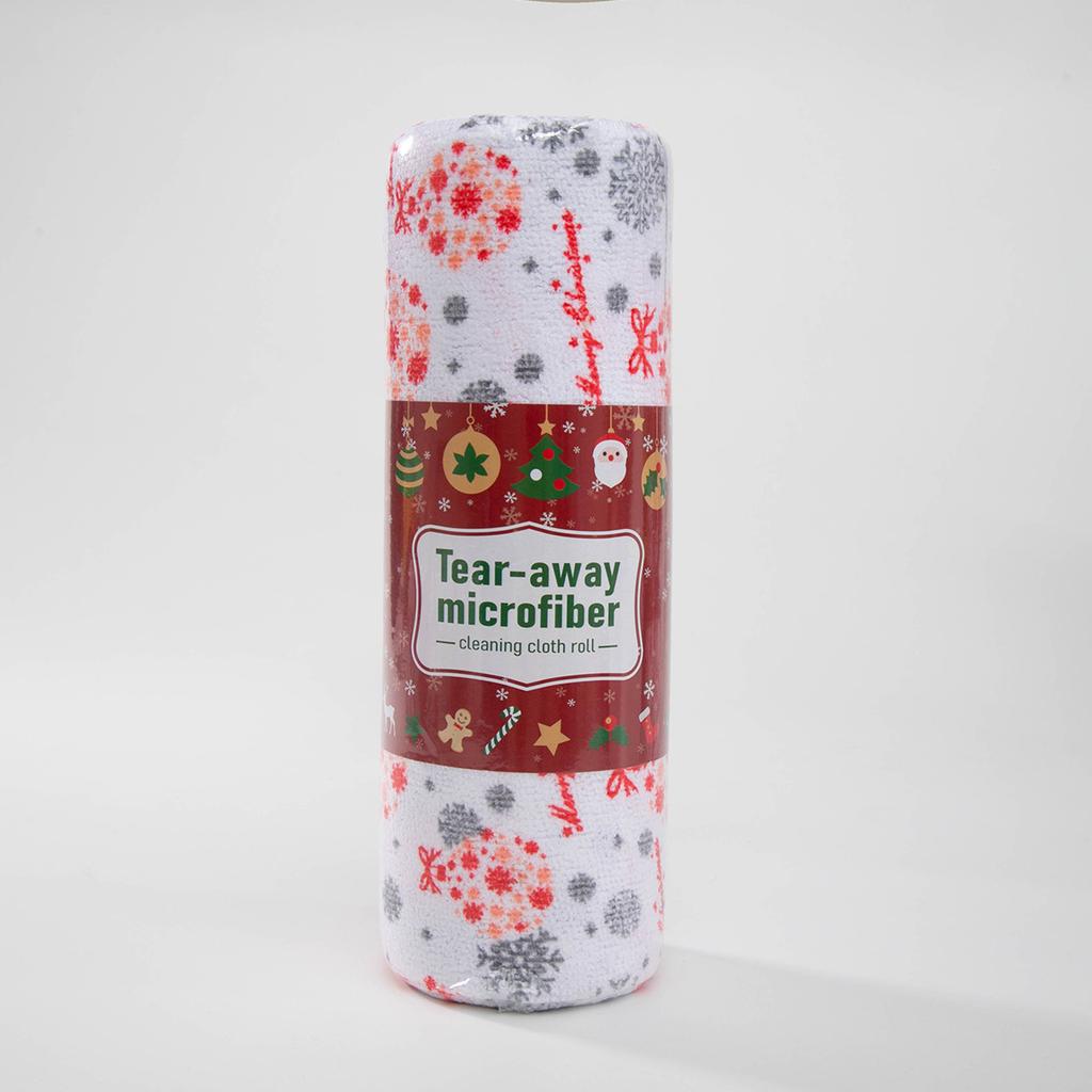 Christmas hand-torn rag, English plastic-sealed kitchen lazy rag, multifunctional housework cleaning towel