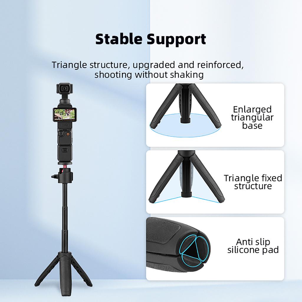 For Pocket 3 Mini Tripod Desktop Tabletop Stand Tripod Gimbal Stabilizer Handle Grip Bracket Camera Accessories