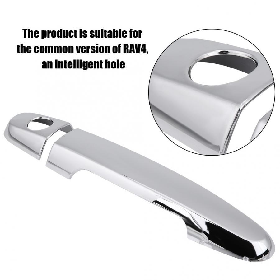 Chrome Side Mirror Cover + Door Handle Cover Trim Fit For Toyota RAV4 2006-2012