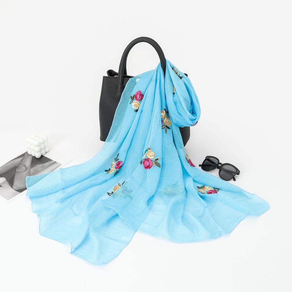 Ethnic Style Scarf for Women Fashion Yunnan Travel Outfit Summer Embroidery Embroidery Exterior