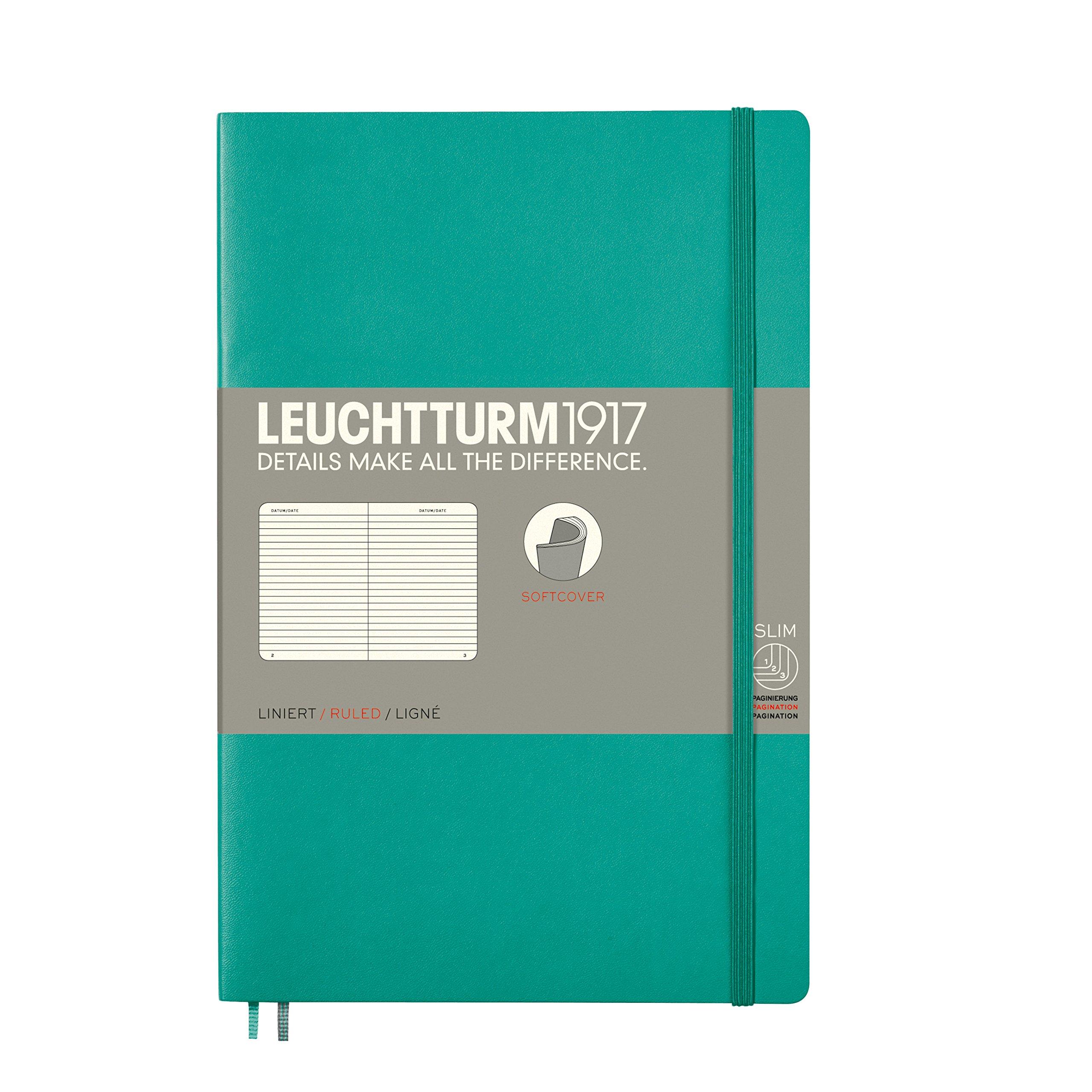 LEUCHTTURM1917 Блокнот B6 В линейку Мягкая обложка Изумрудный 358308