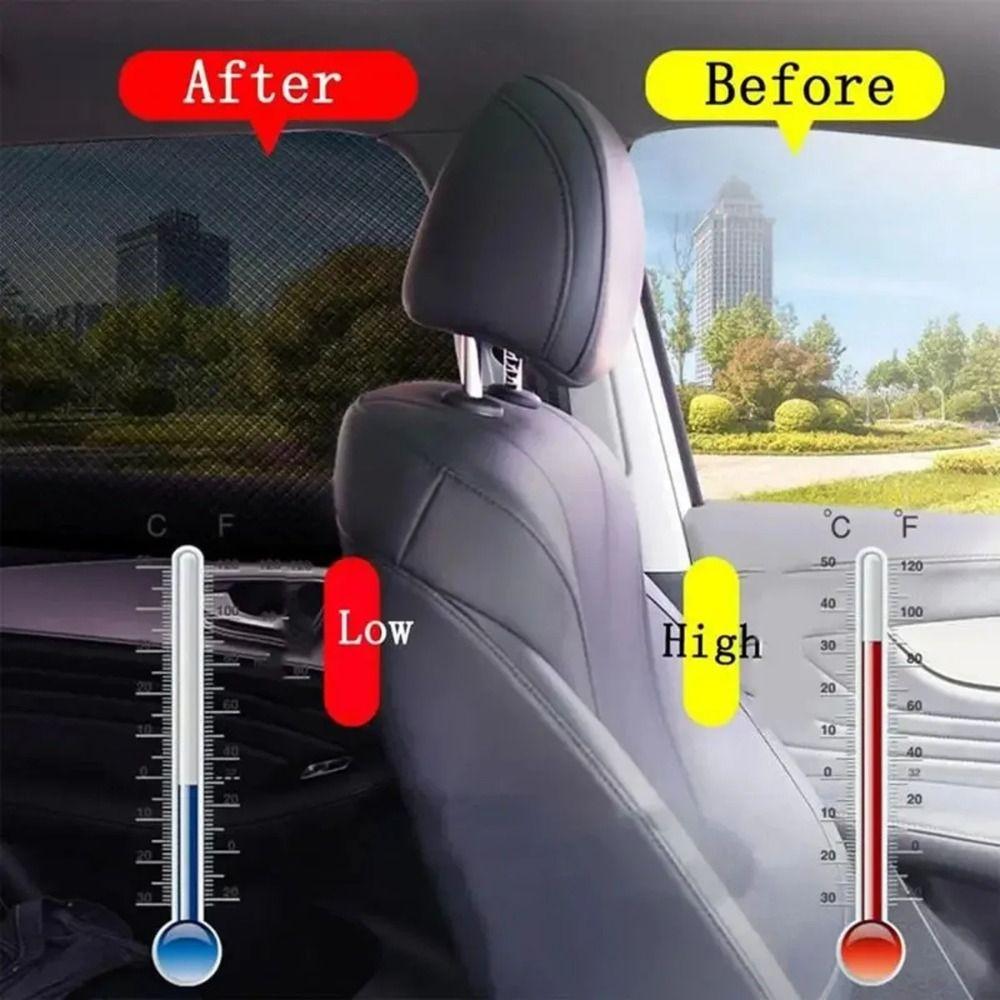 2Pcs UV Protection Side Window Shades Universal Fit SUV Curtains  Auto Accessories
