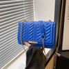 Leisure Commuting Indentation 2025 Summer New Simple Trend Fashion Simple Chain Crossbody Shoulder Small Square Bag