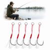 35PCS with Flash Tinsel Jigging Assist Hooks High Carbon Steel Assist Hooks  Freshwater Fishing