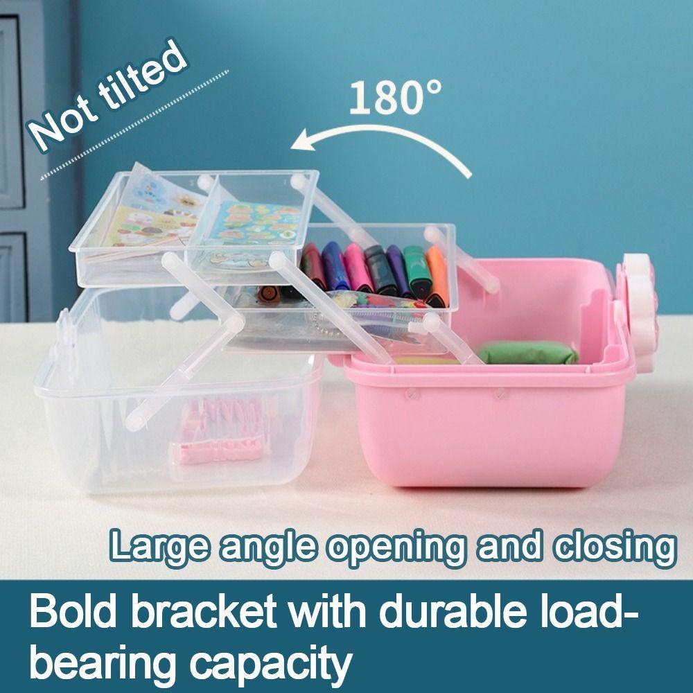 Three-layer Stationery Box Large Capacity Toy Box New Nail Art Organizer