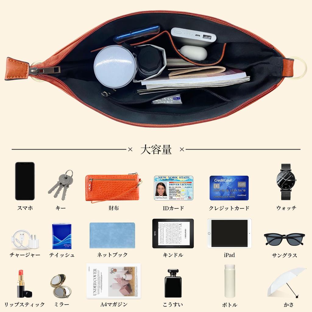 I T A T Upgraded Version Shoulder Bag for Crossbody Shoulder Tote Large for Commuting To Adjustable Comes with Key Ring and Makeup Pouch [K U] Women,