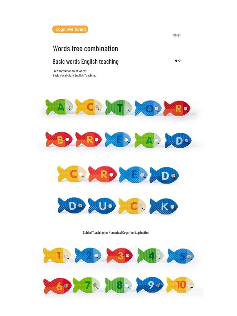 Wooden Educational Toy: Magnetic Fishing, Color Sorting, Number & Letter Recognition Game for Children