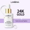 LANBENA 24 Ayar Altın Peptit Serumu Yaşlanma Karşıtı Kırışıklık Sıkılaştırıcı İnce Çizgiler Nemlendirici Beyazlatıcı Besleyici Cilt Bakımı 30ml