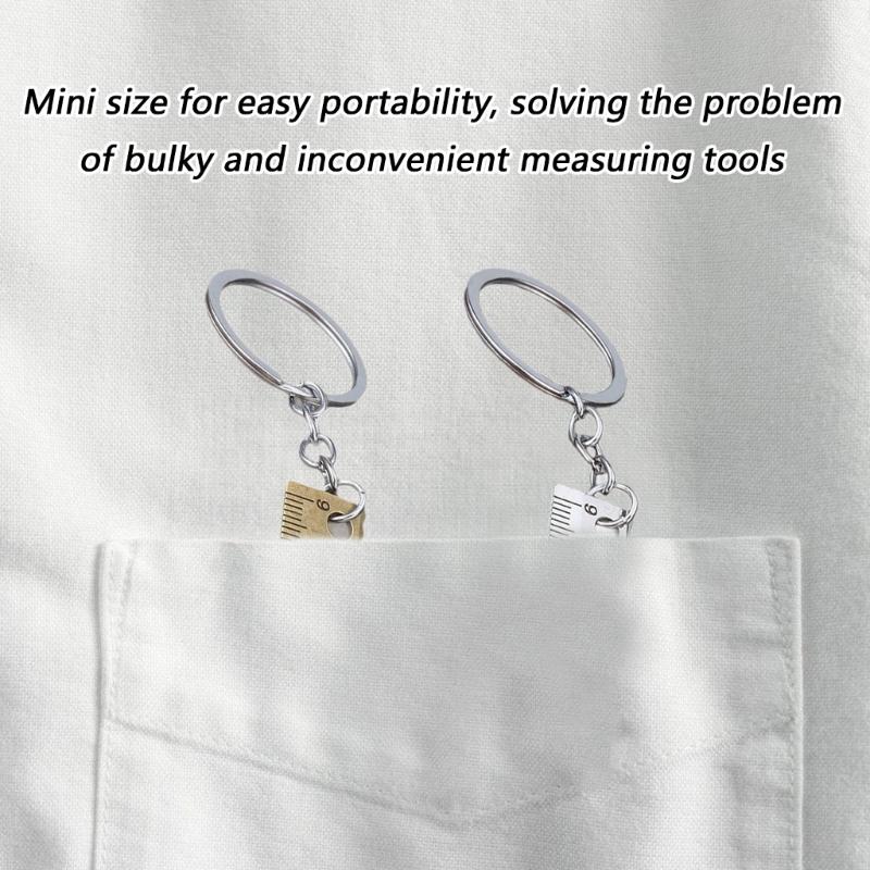 Pocket Jewelry Measurement Tool With Hanging Hook For Lapidary Crafts Precisions Rustproof Metal Scale