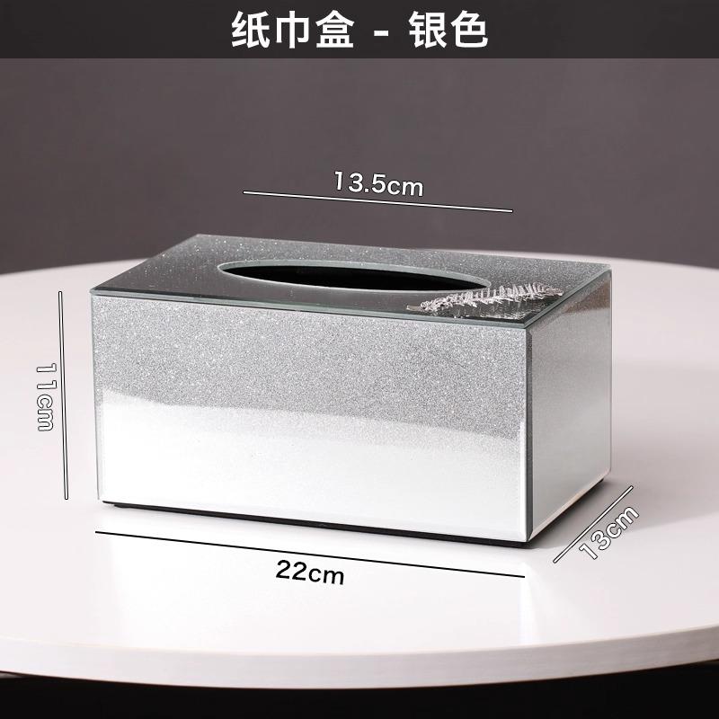 Luxury Glass Tissue Box Paper Holder Napkin Storage Living Room Desktop Household Home Decoration