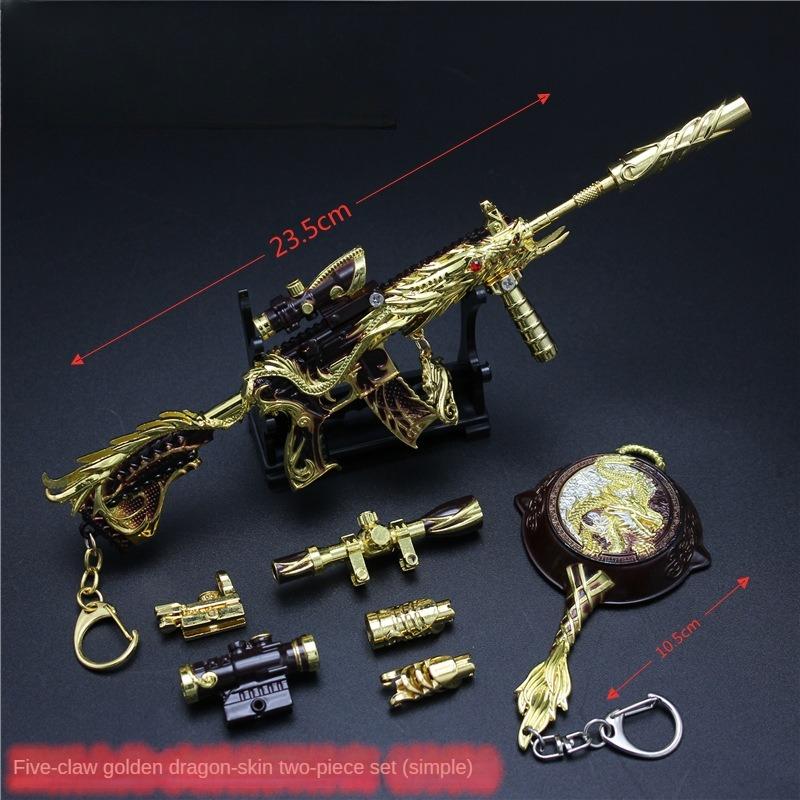 Peace Weapon M416 Five Claw Golden Dragon Skin Version Star of Faith Lobster Overlord Dazzling Purple Melody Gun Model Game Gun Model