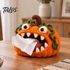 Milk Cotton Yarn Craft Animal Crochet Tissue Box Cover DIY Kit, Highland Cow Holder Making Cute Easy Patterns for Beginners Pumpkin Turkey Frog