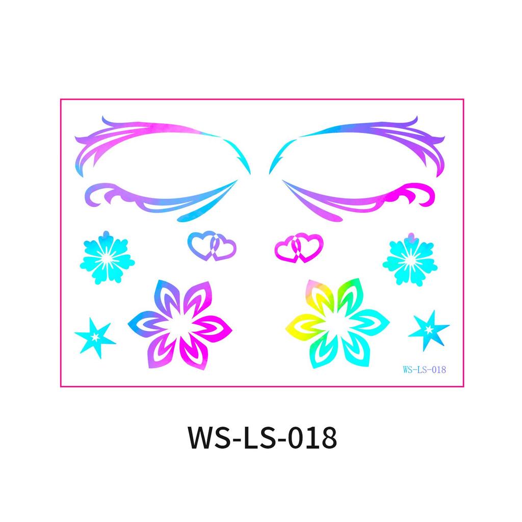 European & American Cross-border Music Festival Laser Eyeliner Stickers - Waterproof & Long-lasting Disposable Tattoos