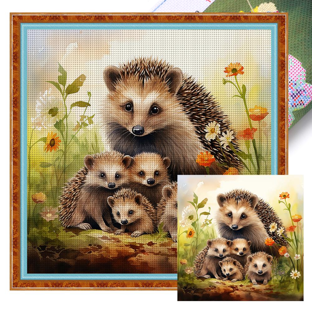 Kit Point de Croix Imprimé Animal 45x45cm DIY 11CT Art du Fil Broderie Art Domestique