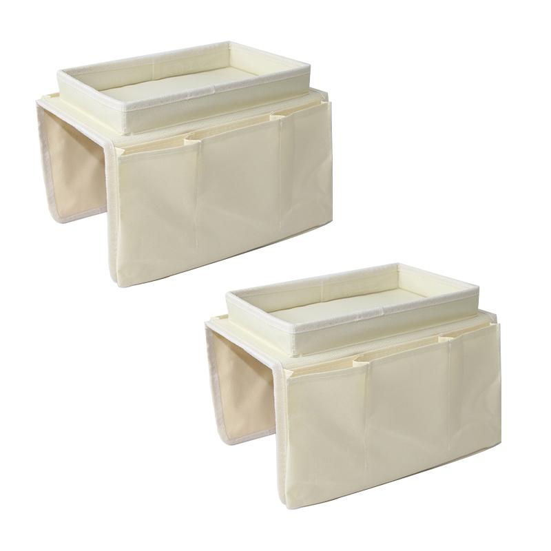 2pcs Sofa Armrest Organizer 5 Pockets Couch Armchair Caddy Remote Control Holder Armchair Couch Bag for Snacks Glasses Magazines