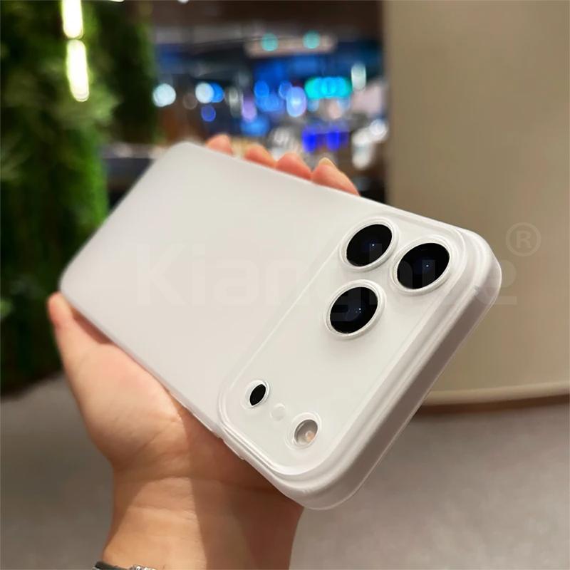 Ultra Thin Hard PP Case For iPhone 17 Pro Max 17 ProMax Air 0.3mm Matte Transparent Back Cover Shell For iPhone17 Air 17Pro Slim iPhone Air белый